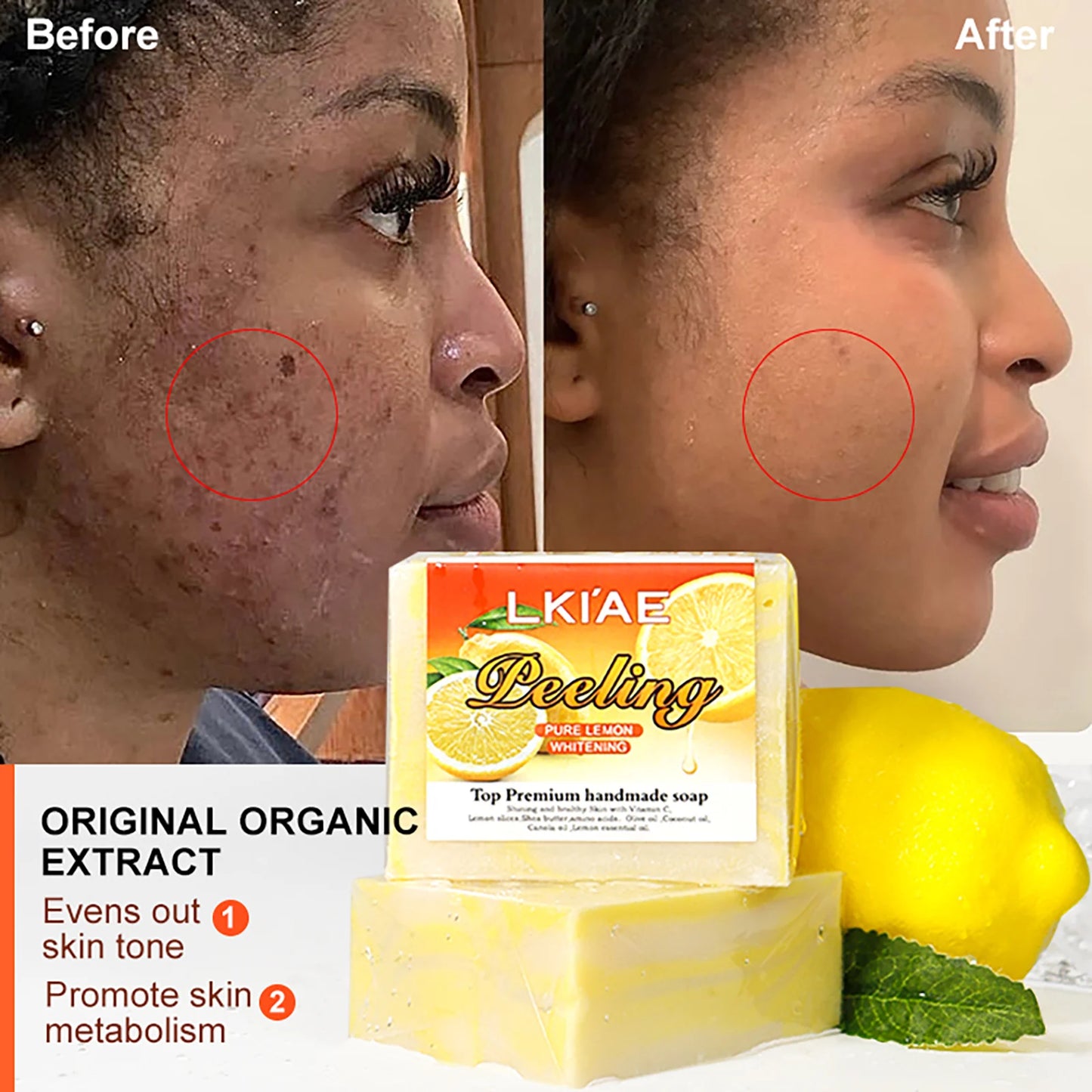 Pure Lemon Whitening Handmade Soap