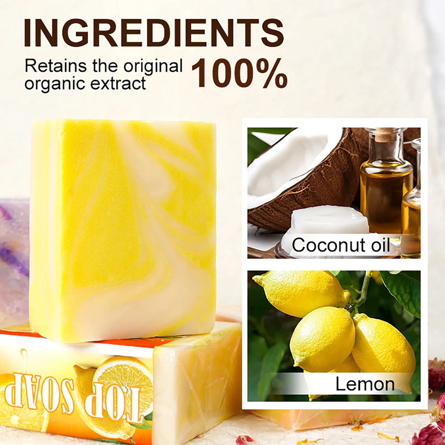 Pure Lemon Whitening Handmade Soap