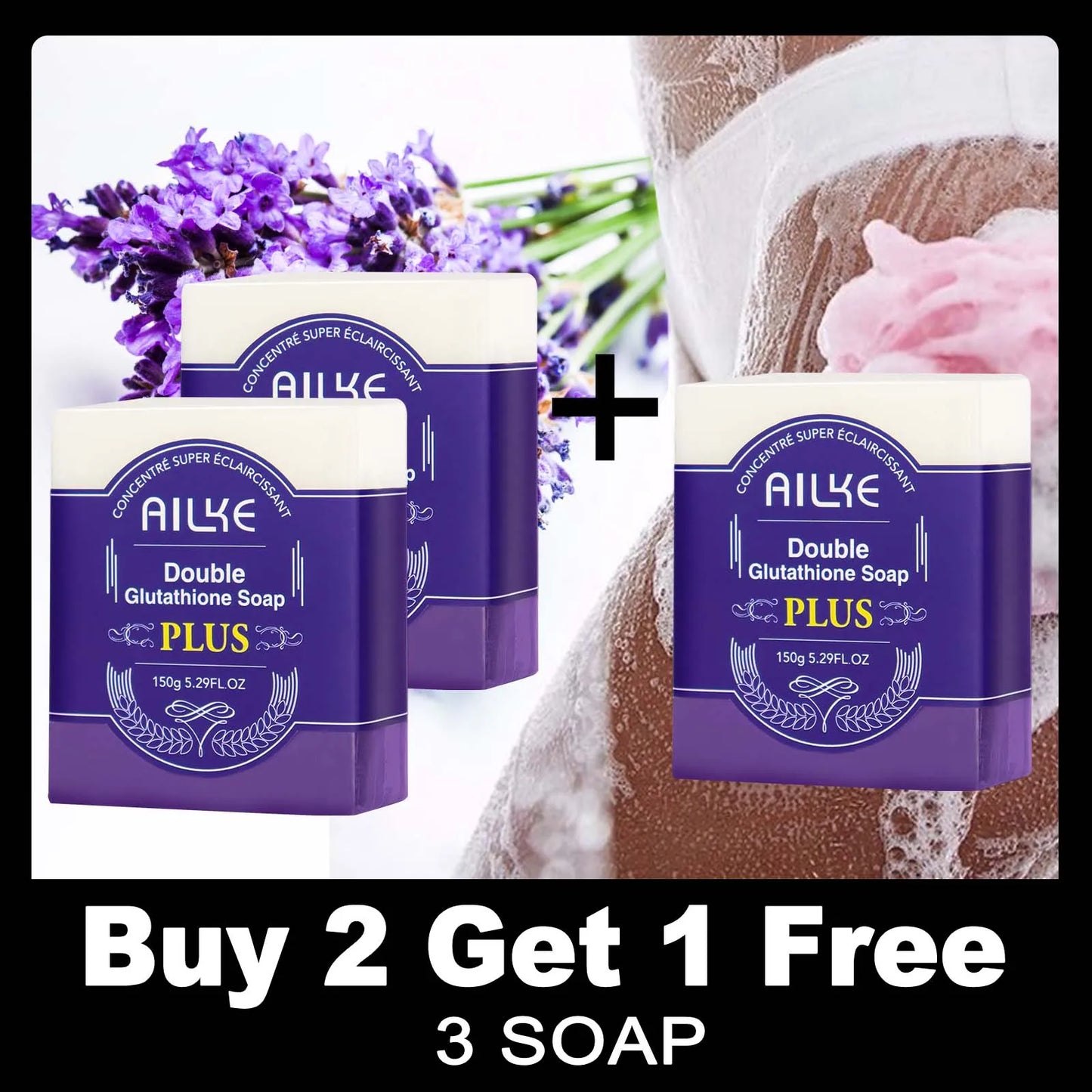 Lightening Soap Bar, With Organic Glutathione & Lavender